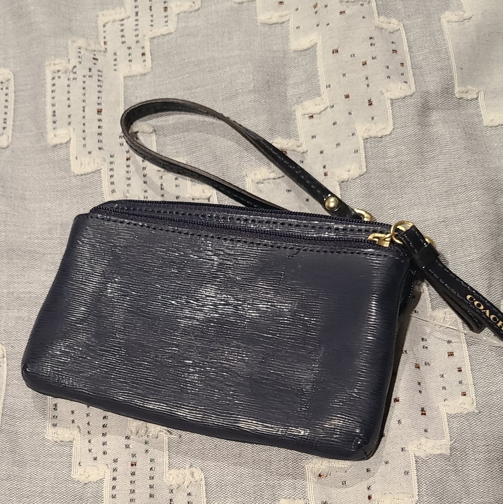 Black coach wristlet